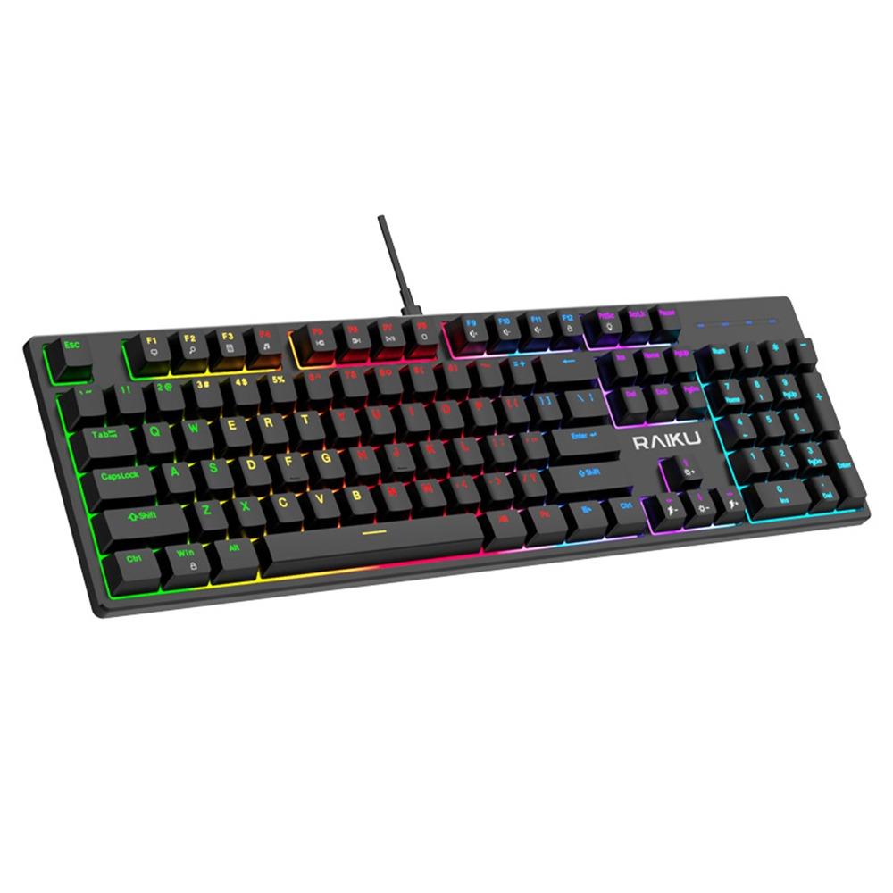 

104 Keys RAIKU L3000 Keyboard Silent Wired Keyboard New Blue Switch Keyboard Game чорний