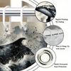 Ink Splatter Whale Illustration Shower Curtain 1Pc With 12 Hooks For Bathroom Home Decor Polyester 2D Flat Print 70.8X70.8 Inch
