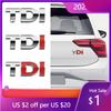 Gorący 2025 Nowy Metalowy Srebrny 3D Znak TDI Samochód Tylny Emblemat Naklejka Dla Volkswagen POLO passat b5 b6 b7 golf 4 5 6 7 vw Tiguan Jetta