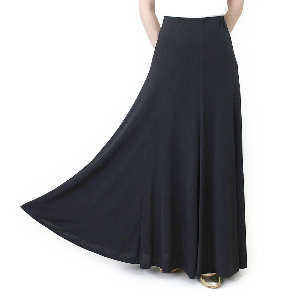 Bourree Long Chorus Flared Available in 4 Lengths Skirt, Black, Costume, Skirt, (M-L, 105cm)