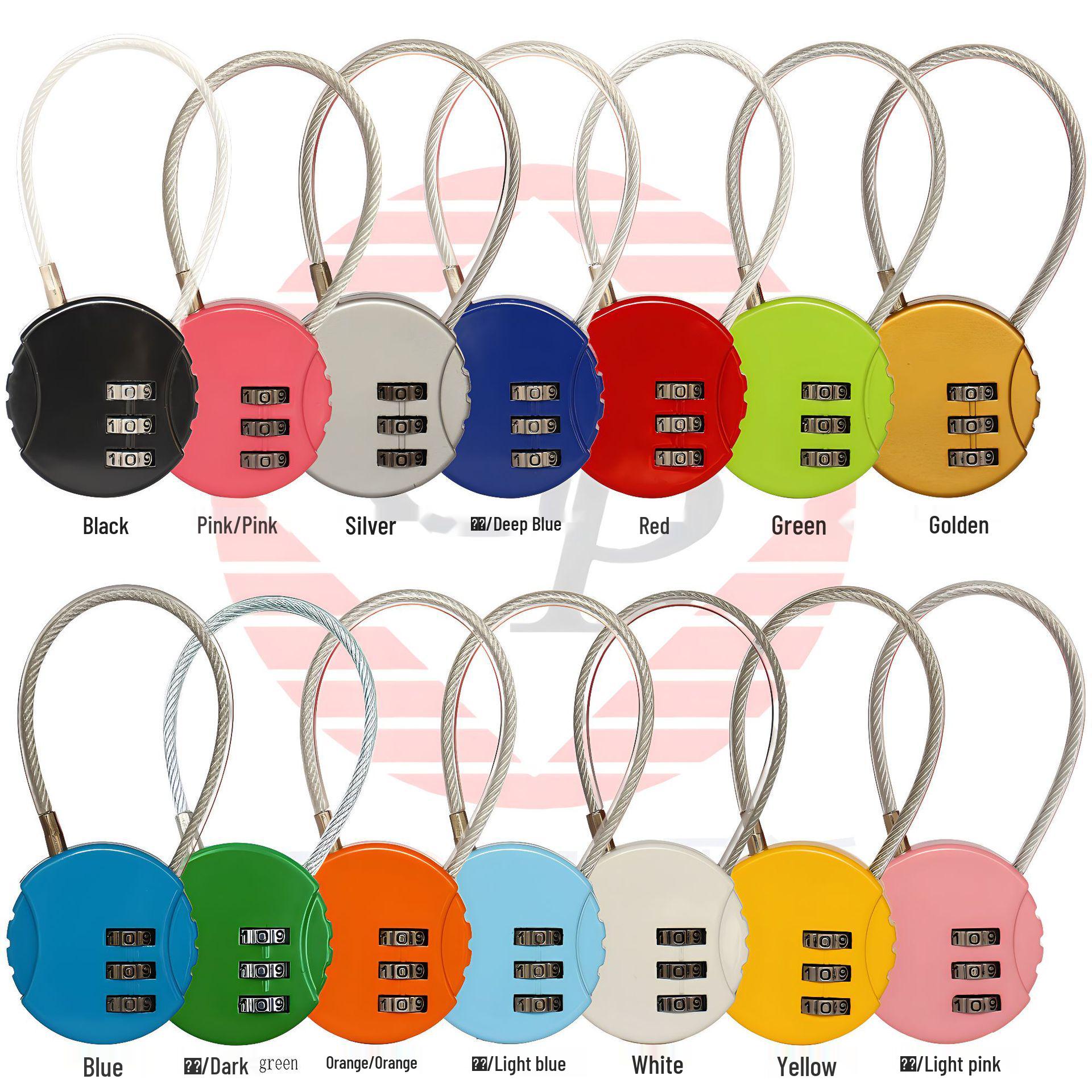 

Cartoon Spherical Padlock: Steel Wire Rope Lock for Suitcase and Bicycle 13.5cm Steel Rope Lock золотий