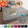 Super Waterproof Cotton Fitted Sheet with Elastic Bands Non Slip Adjustable Mattress Covers for Single Double King Queen Bed,140/160/200cm