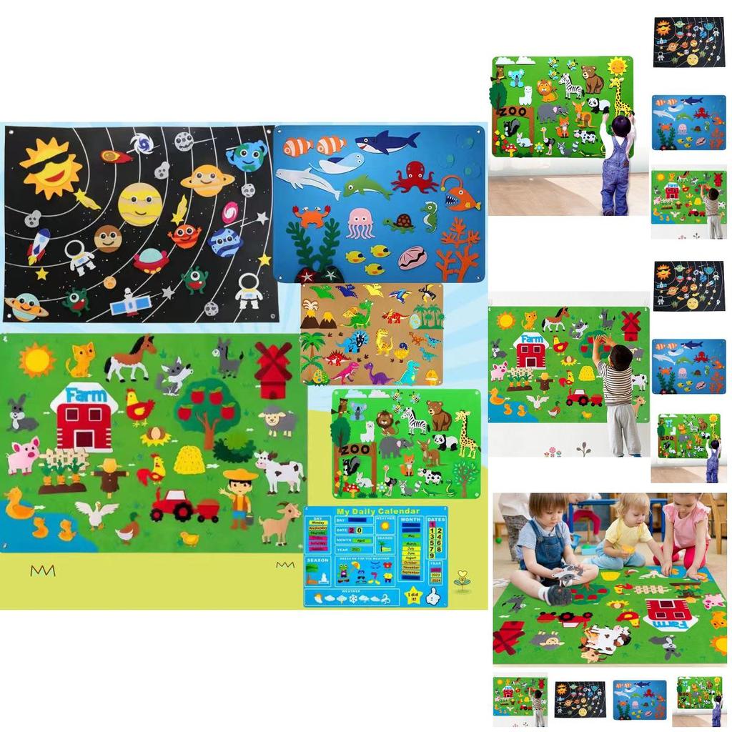 Educational Felt Wall Stickers For Children's Diy Crafts Enhance Intellectual Development Non-woven Material