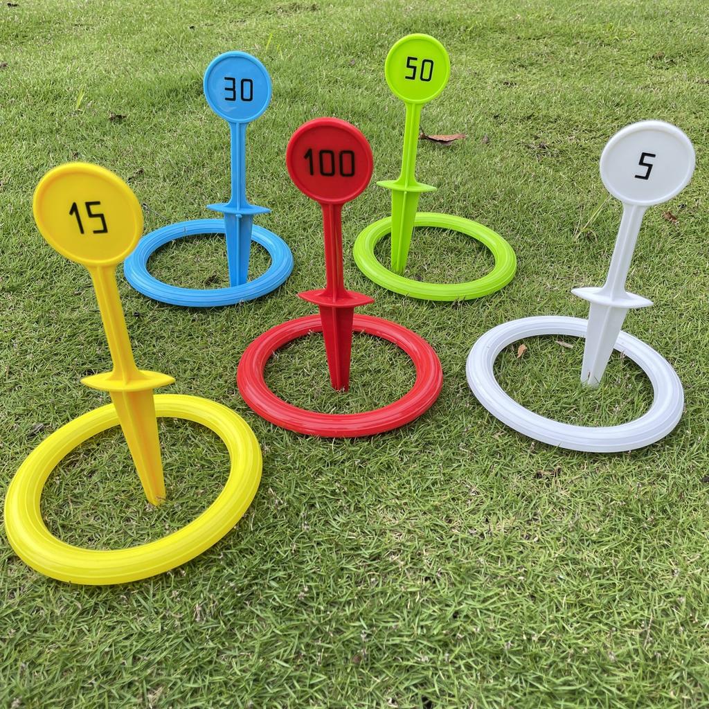 Youngsters Outdoor Beach Sports Toy, Grass Game Equipment, Numbered Ring Toss Game, Parent-Youngsters Interactive Educational Play, Beach Accessories