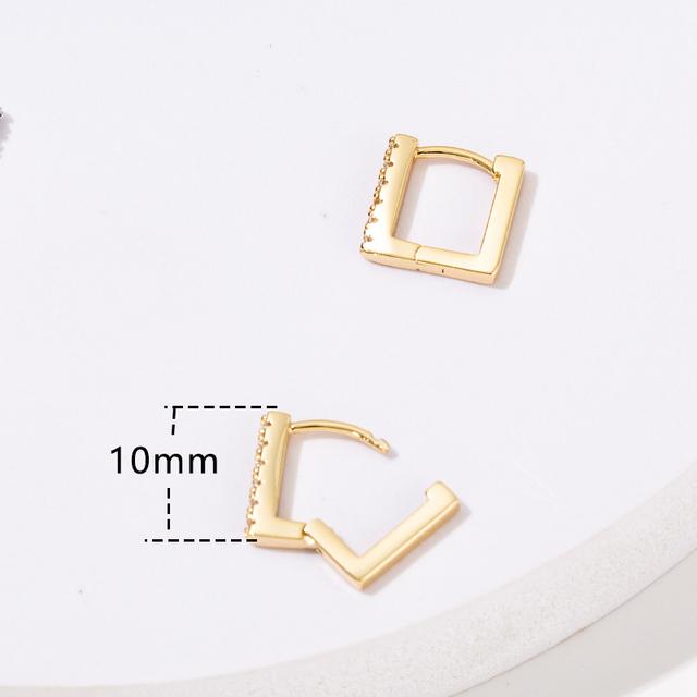 10mm Circle CZ Zircon Hoop Earrings For Women Bohemian Gold Color Silver Color Small Round Earrings Fashion Girl Jewelry
