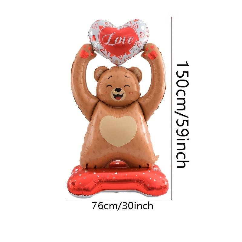 

1/2pcs Large Standing Valentine s Day Bear Balloon, Suitable for Valentine s Day Party Decorations, Wedding Decorations As Picture