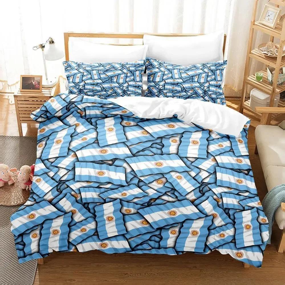 Argentina Flag Bedding Set Single Twin Full Queen King Size Bed Set Adult Kid Bedroom Duvetcover Sets 3D Print Bed Sheet Set