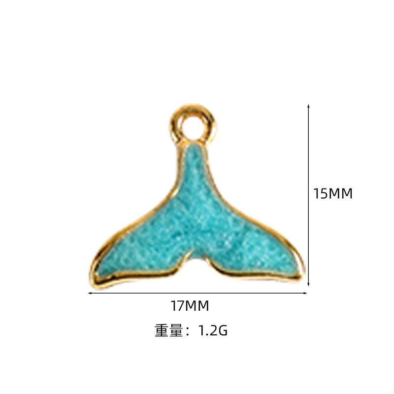 Alloy Pendant Accessories Starfish Sea Shell Gold Necklace Platinum Plated Cartoon Printing Electroplated Handmade Red Wine Rings