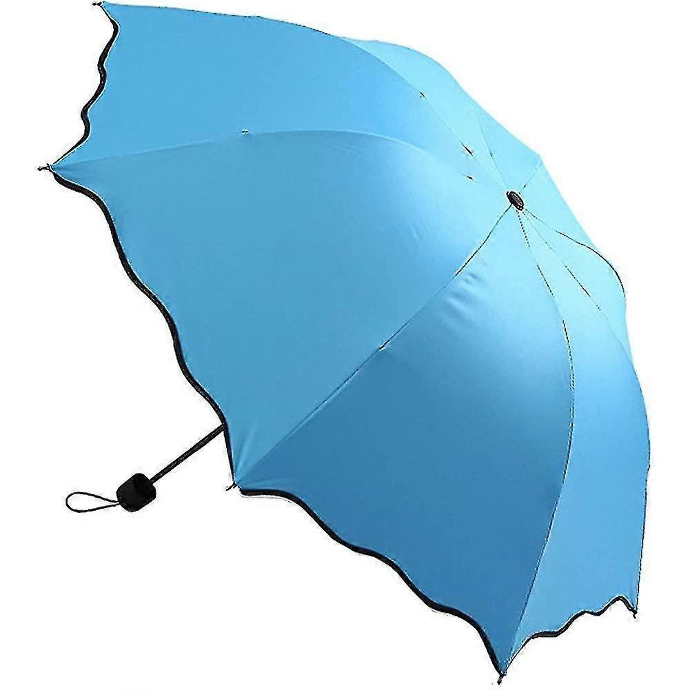 Travel Parasol Folding Rain Windproof Umbrella Women Girl Anti-uv Parasol Flower