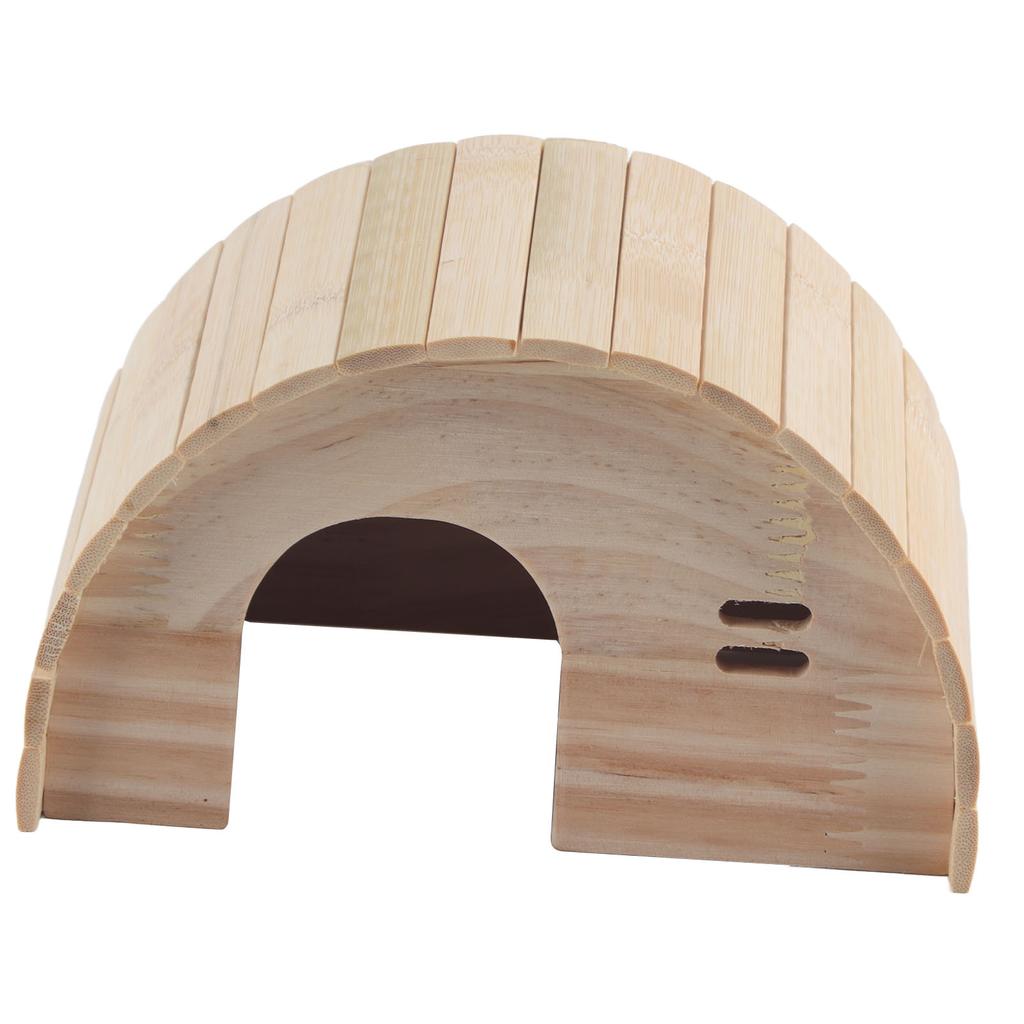 Hamster Wooden House Bite Resistance Arched Guinea Pig Wood Hideout for Hamster Dwarf Hamster Golden Bear