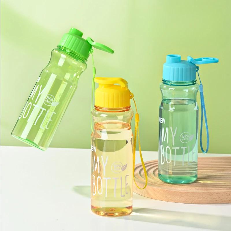 BPA Free 550ml WaterCup Sport Water Bottle Lightweight Water Cup PET Water Container Anti-drop Outdoor Use Rope Gift Mug Drinkware