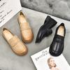 2025 Spring New Loafers Women's Flat-soled Single Shoes First Layer Cowhide Round Head Casual Women's Shoes Two Wear Lazy Shoes