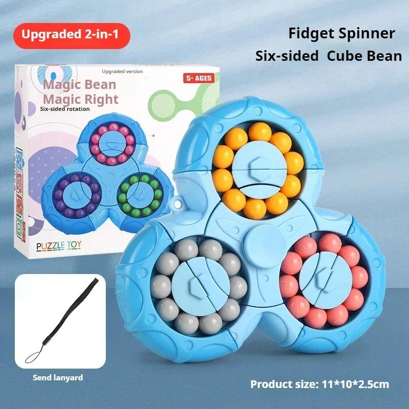 Children's Intelligence Toy Six Sided Magic Bean Magic Cube Puzzle and Stress Relief Magic Cube Toy