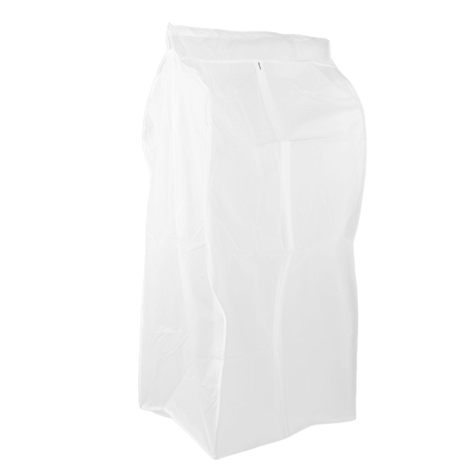 Translucent Garment Bags PEVA Hanging Clothes Storage Suit Cover with Zipper Closure for Closet
