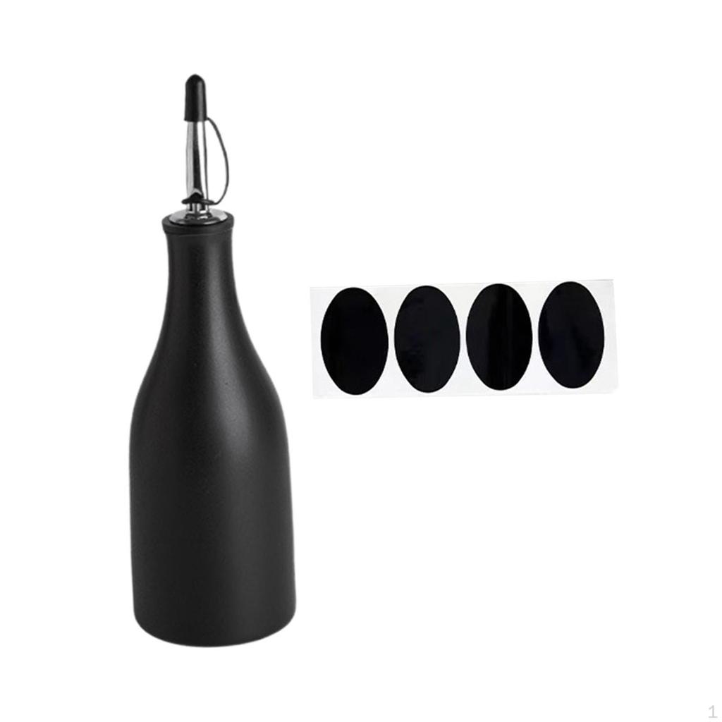 Cooking Oil Bottle Olive Dispenser Ceramic Elegant Appearance with Lid Vinegar Can Shoyu