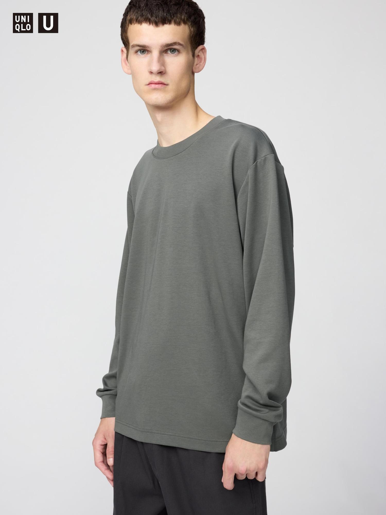 

Uniqlo Japan Air RhyThm CoTTon Crewneck T с длинным рукавом 58 DARK GREEN/L