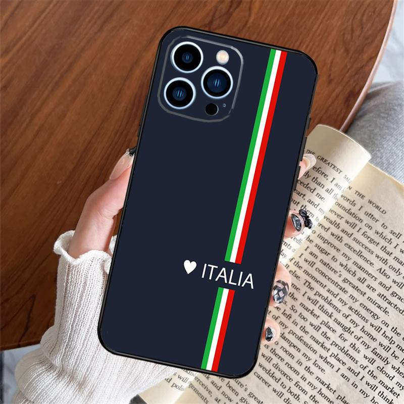 Italy Flag Phone Case For iPhone 17 Air 11 14 15 16 Pro Max Plus 12 13 Mini 16e 17 Pro Max Back Cover