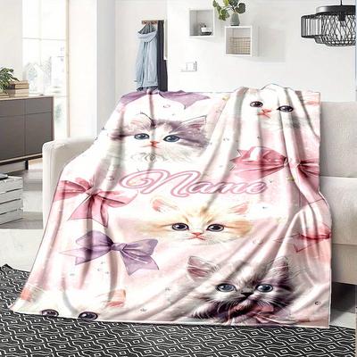 Cute Kittens Home Blankets Comfortable Soft Lightweight Multipurpose Blanket For Picnics Sofas Offices Beds Living Rooms Perfect Gift For Friends'