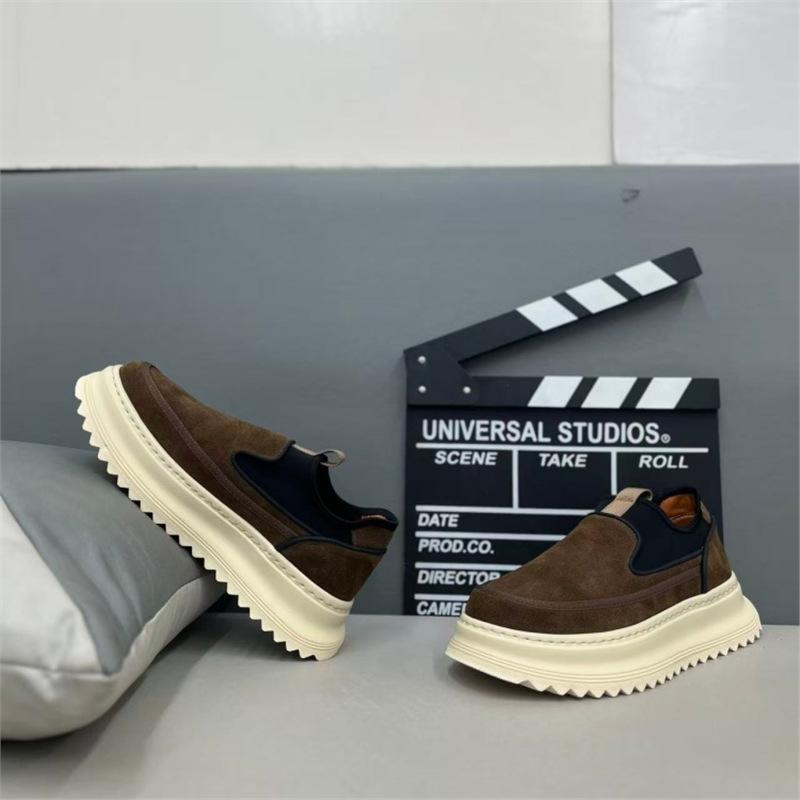 Осенние новые дышащие кожаные на толстой подошве удобные на шнуровке повседневные кеды cr 38 коричневый