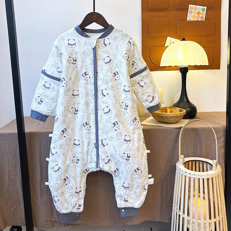 

Дитячий зимовий спальний мішок з постійною температурою - З розділеними ніжками, Захист від виступання ніжок, Чотирисезонний дитячий піжама. S Height 60-80cm 6-12 months