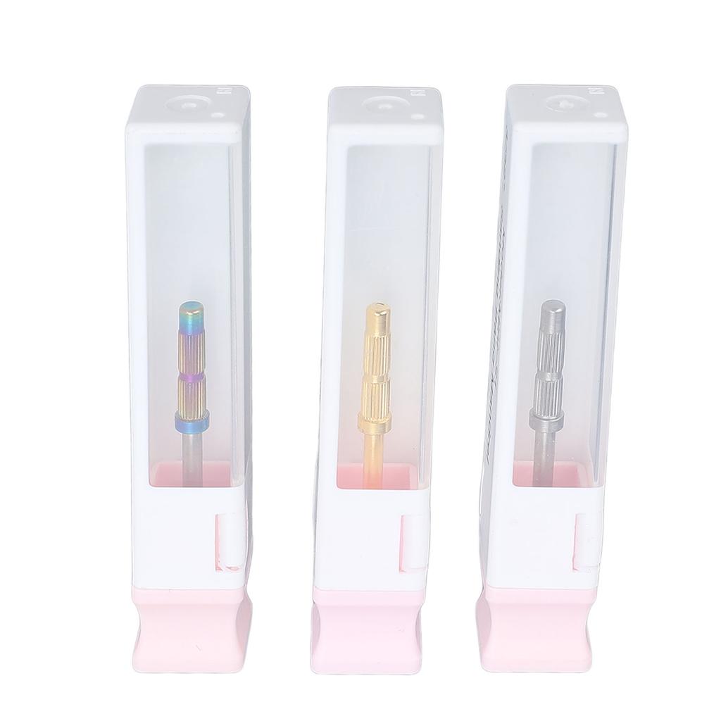 3pcs 3mm Nail Mandrel Stainless Steel Manicure Pedicure Mandrel Rods Sanding Bands Shaft