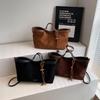 Herbst Koreanische Retro Wildleder Tragetasche - Damen Vintage Schulterhandtasche