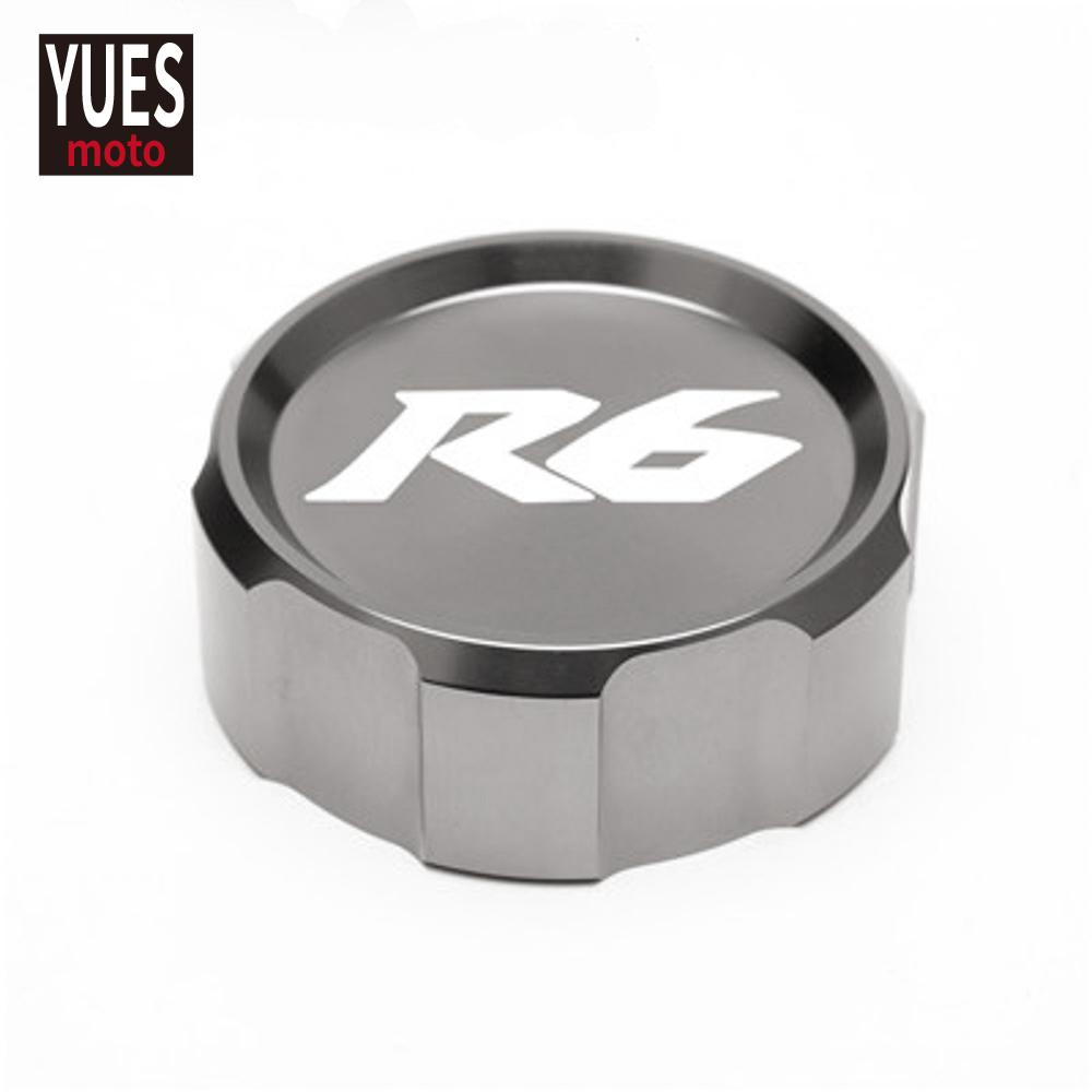 Motorcycle Accessories Front & Rear Brake Reservoir Fluid Cover For Yamaha YZF R6 2009- 2015 2016 2017 2018  