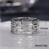 Men'S Ring, Trendy Fashion Wide Edition Men'S Ring, Micro Zircon Business Ring