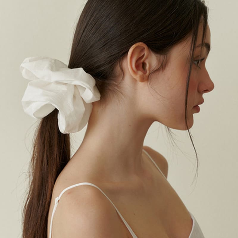 

KINDABABY basic silky cotton scrunch (6color) white