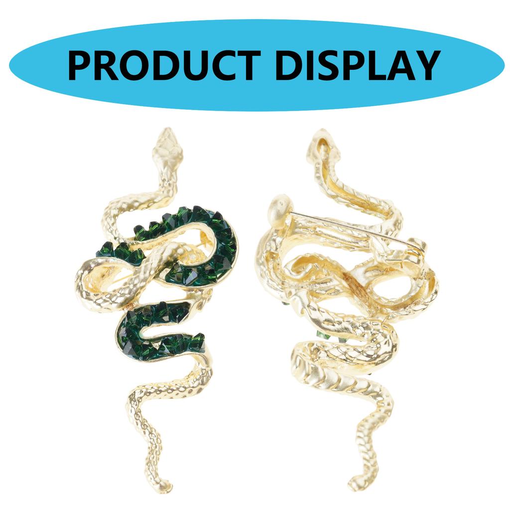 Crystal Snake Brooch Medusa Badge Pin Nonfade Charm Suit Pin For Everyday Use And Festival Formal Event Women Men Unisex