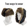Winter Waterproof Lei Feng Hat: Plush Pilot Cap for Windproof, Cold Protection, Plus Velvet Ear Protection & Thickened for Cycling Outdoors