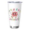 20 Oz Stainless Steel Tumbler Insulated Thermos Double-sided Print Travel Coffee Mug with Lid for Home Office Or Car