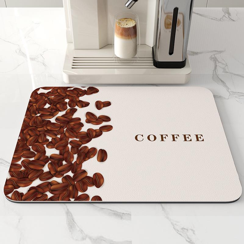 Super Absorbent Quick Drying Coffee Dish Luxury Absorbent Kitchen Drained Placemat Draining Pads For Dining Table Bathroom Plaid