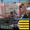 Audio Mixer Sound Card Audio Interface With DJ Mixer And Voice Changer Studio Broadcast Microphone For Live Streaming Podcasting Gaming