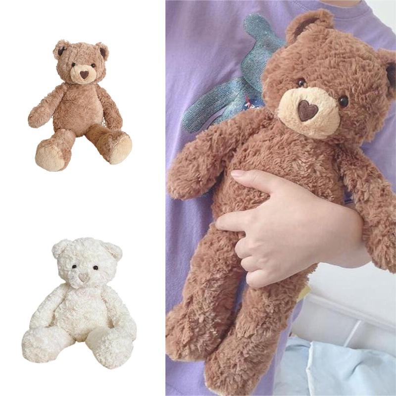 Entzückendes herzförmiges Plüsch-Teddybär-Spielzeug für beruhigenden Komfort, 41,9 cm groß, langes, zotteliges braunes Fell