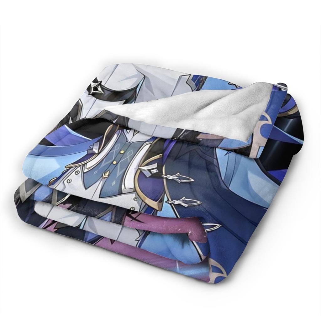 Lohen Game Blanket Flannel Summer Air Conditioning Genshins Impacts Multifunction Thin Throw Blankets for Home Car Rug Piece
