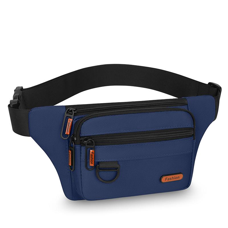 Men Waist Belt Bag Fanny Pack Multi-pocket Motorcycle Rider Outdoor Sports Climb Casual Nylon Male Sling Chest Bum Hip Bags