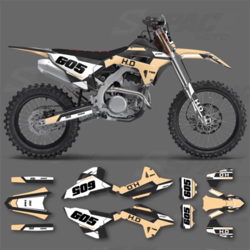 SPACE Custom Motorcycle Graphics Background Decal for HONDA 2022-2024 CRF250RX 2021 2022 2023 2024 CRF450RX Decals Stickers Kits