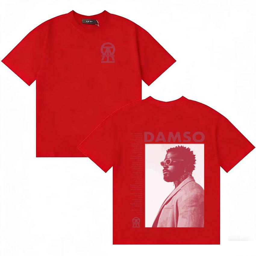 Trendy Clothing Singer Damso Letters Print Graphics Unisex Women Retro 90s ONeck Tshrit Y2K Hip Hop Oversized Short Sleeve T Shirt S