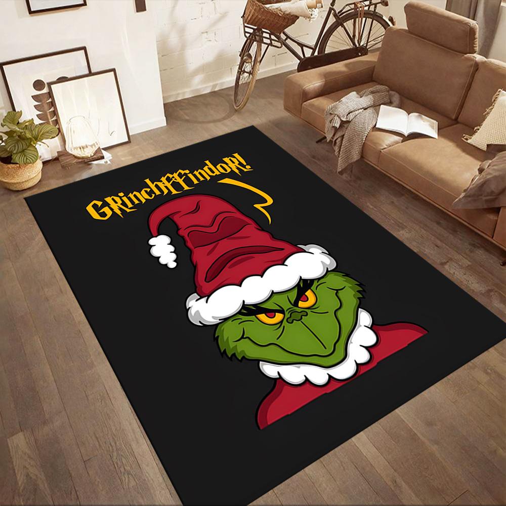 How The Grinch Stole Christmas Square Rugs Are a Great Choice for Living Rooms, Bedrooms, Home Décor, and As Gifts.