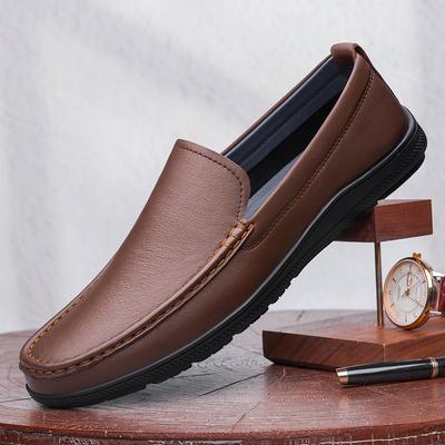 Modne Wysokiej Jakości Wygodne Nowe Warstwa Wierzchnia Skóra Bydlęca Biznesowe Codzienne Skórzane Buty Modne Męskie Outdoor Oddychające Miękka Podeszwa Mokasyny