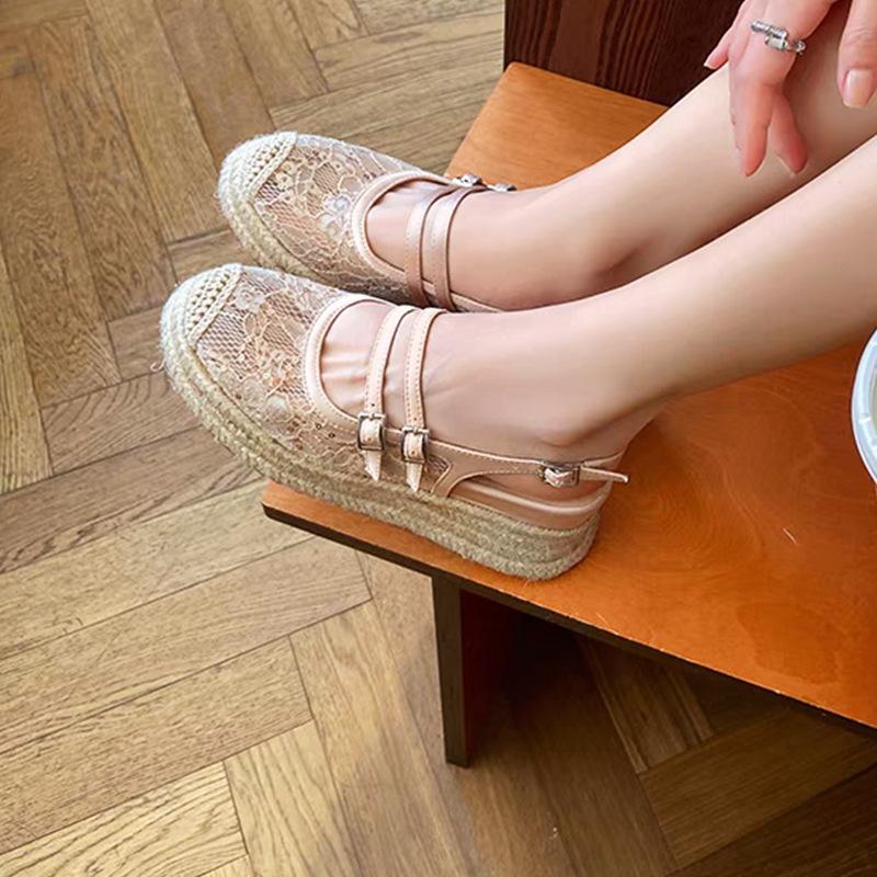 

Летняя сумка, сандалии на платформе, женские новые кружевные сетчатые полые дышащие туфли, соломенные туфли-эспадрильи с юбкой 39 шампанского