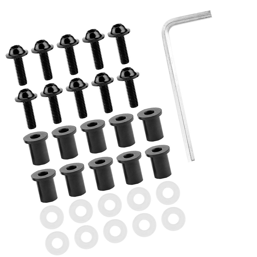 10pcs Motorcycle Windshield Bolts Nut Washers Universal Motorbike Fairing Mounting Kit