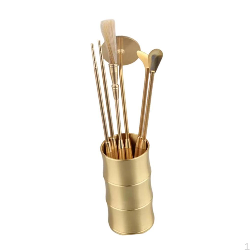 

Copper Incense Making Kit Censer Tool Set Introductory Ash Press, Brush, DIY Holder