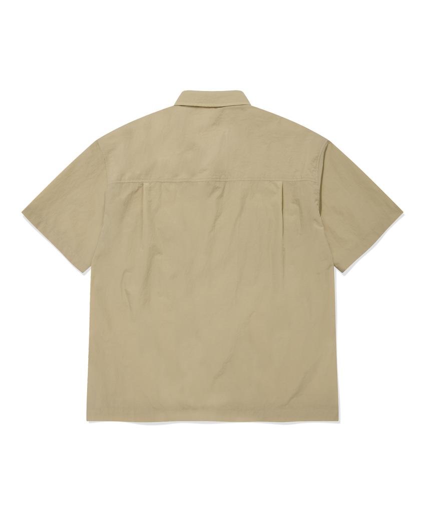 COVERNAT Nylon Fatigue Half Shirt Beige
