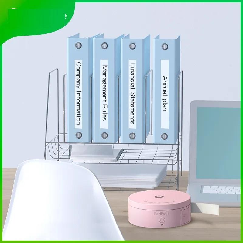 Mini imprimantă termică de etichete fără cerneală Mașină de făcut etichete Bluetooth fără fir pentru imprimarea etichetelor telefonului mobil + 2 role de hârtie