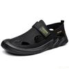 2025 Men's new Sandals Soft soled breathable lazy Shoes Hollow out casual mesh shoes Lightweight comfortable Male sandals Homme