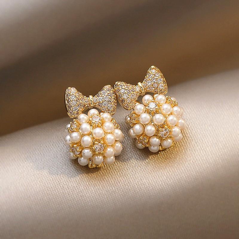 Fashionable Bow Earrings, Elegant Women's Earrings New Trendy Earrings