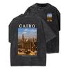 Vintage Washed Printing Men  Clothes Fashion Loose Tops Creativity Casual T Shirt Pattern Loose Tshirts Couple  Y2k Top