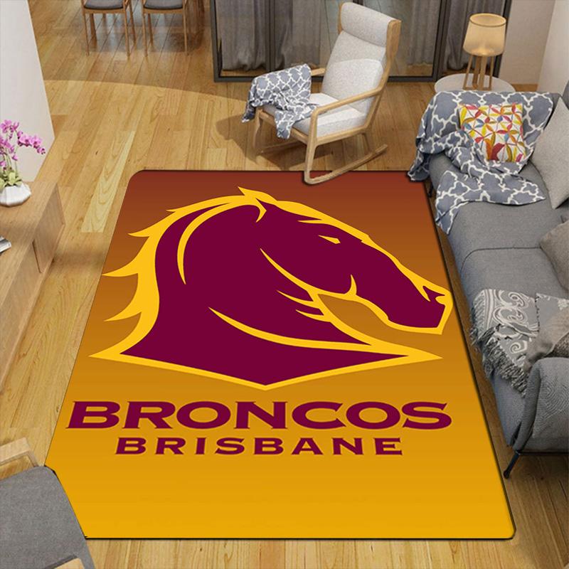 Brisbane Broncos Rug Floor Mat for Living Room or Bedroom Soft and Comfortable Carpet a Gift for Birthday and Holiday.ZFF0913137